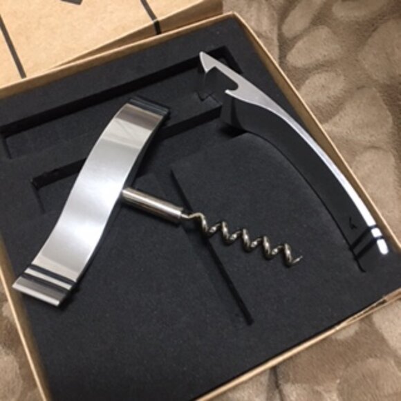 NEW Stainless Steel Cork Screw and Bottle Opener Set  Unique Design  GREAT GIFT - Picture 2 of 10